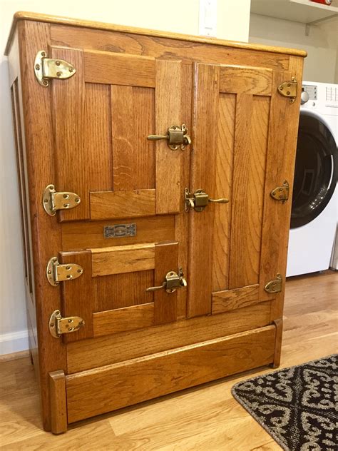 antique round metal ice box|antique oak ice box refrigerator.